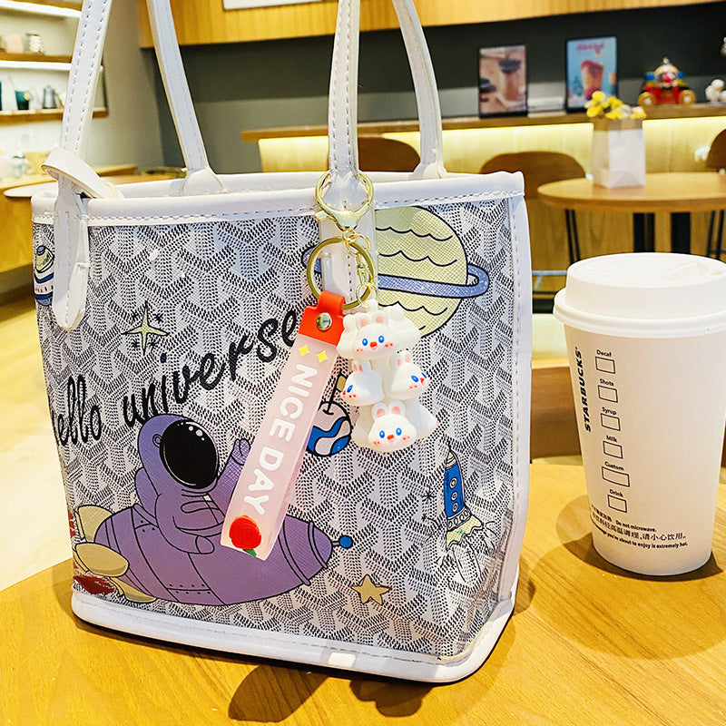 Wholesale Creative Cartoon Small Animals Jenga PVC Keychain