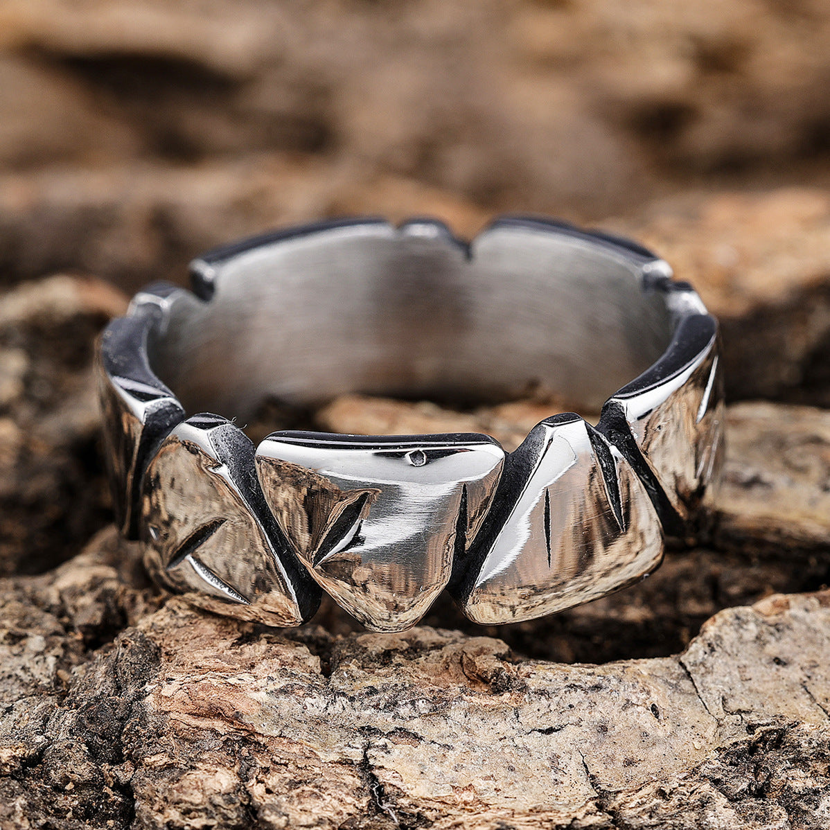 Wholesale Rock  Titanium Steel Men's Rings