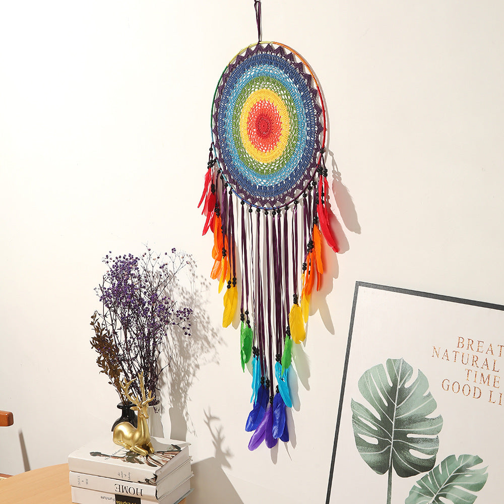 Wholesale Colorful Large Feather Dream Catcher