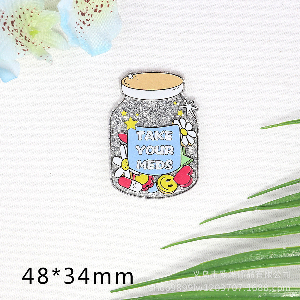 Wholesale 10pcs Cute Acrylic DIY Patch Accessories