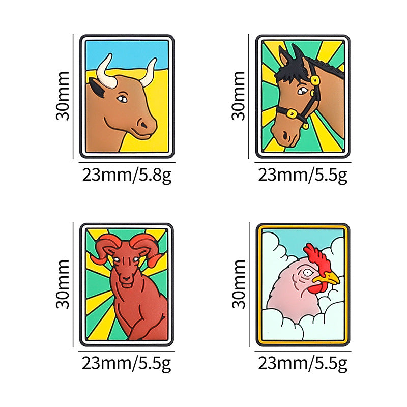 Wholesale 20pcs/pack Tarot silicone beads children' s DIY straight hole beads