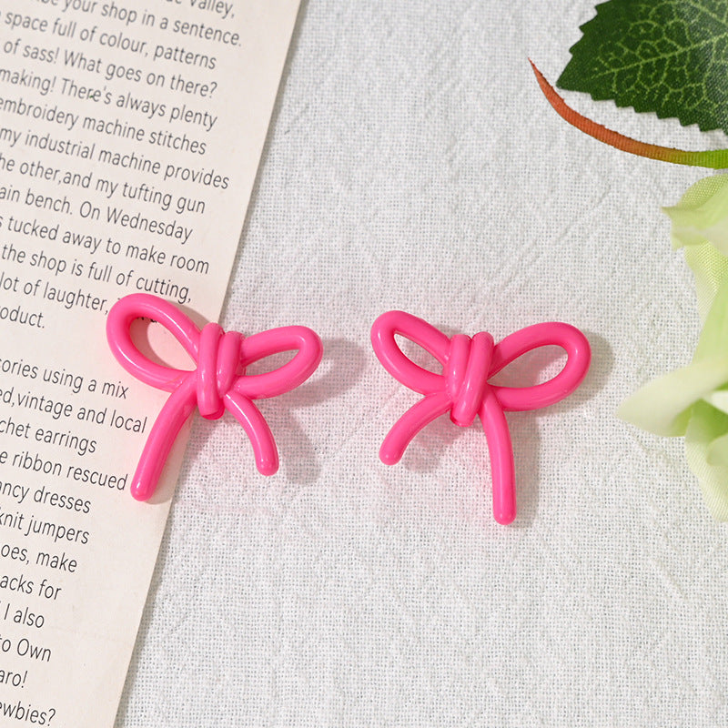 Wholesale 10pcs/pack wknot acrylic beads through hole bow tie beads