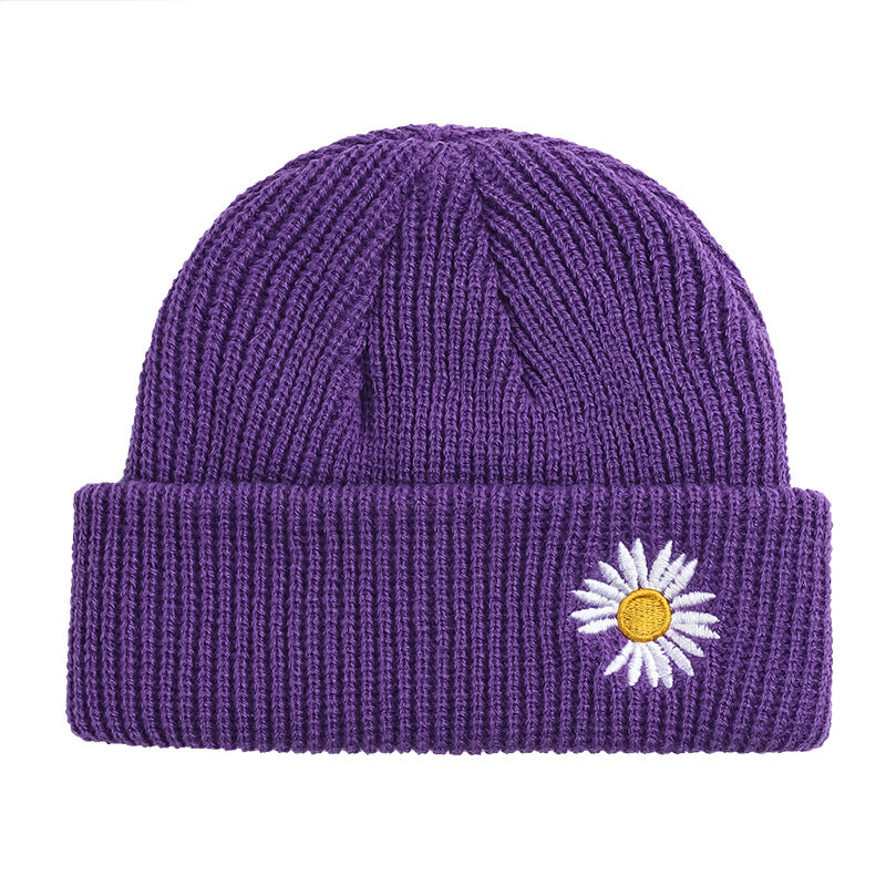 Wholesale Daisy Knitted Wool Cap