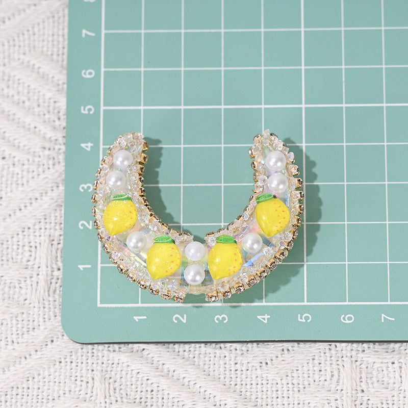 Wholesale Fruit Moon with Perforated Acrylic Beads