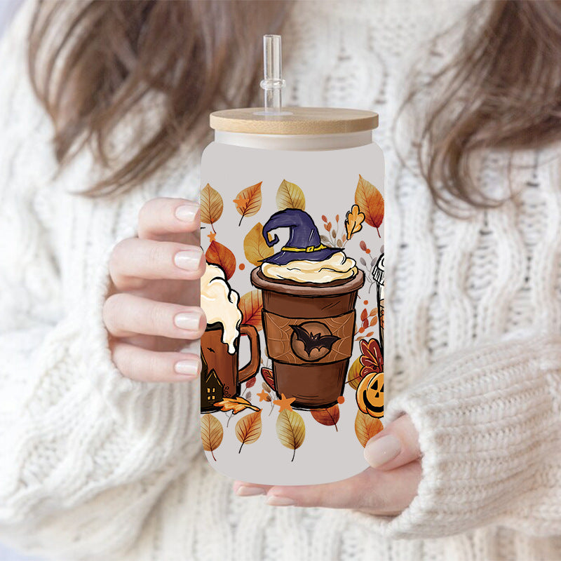 Wholesale Beverage Halloween Series 16oz Cup UV DTF Wraps