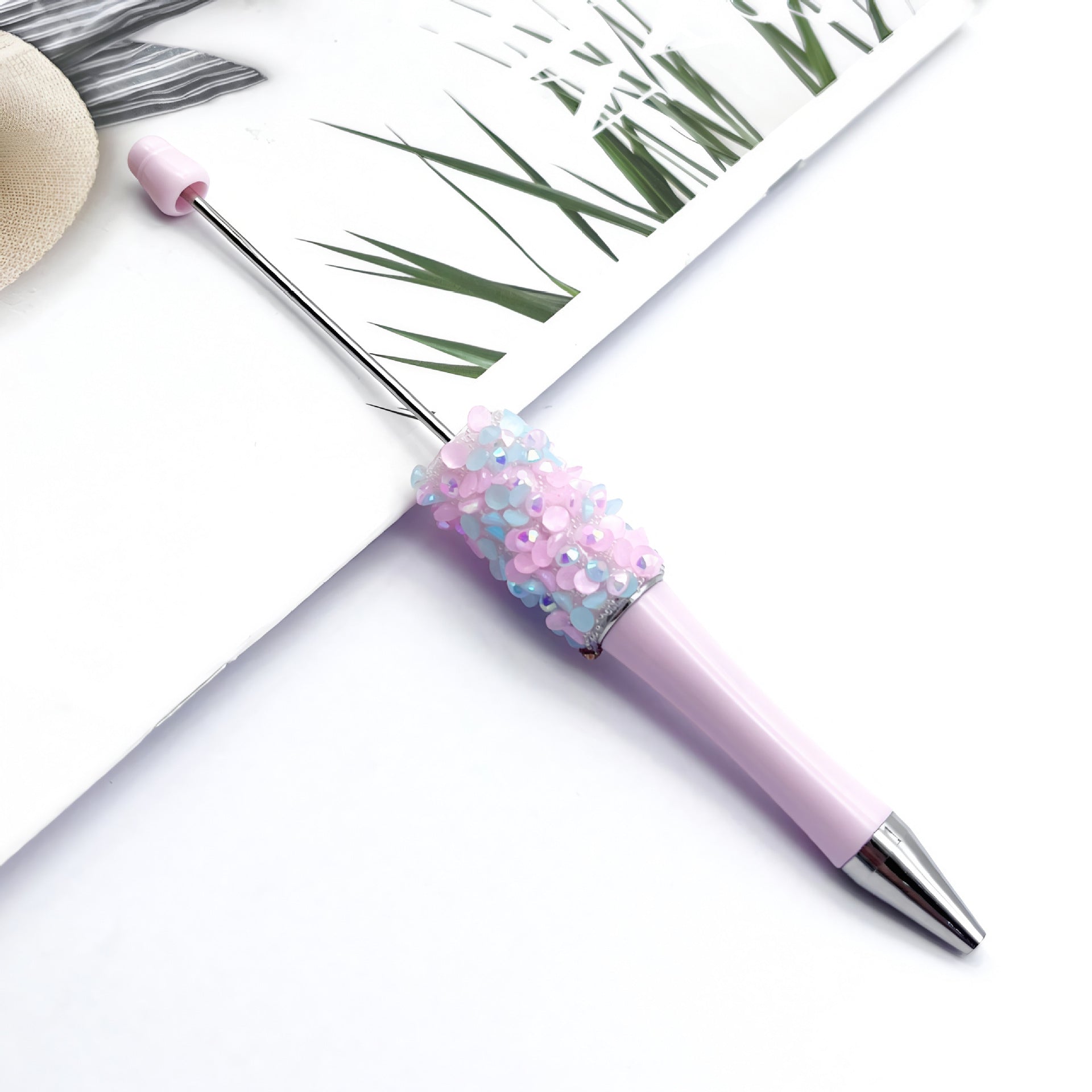Wholesale Beadable Pens Petal Sequin Resin Diamond Ballpoint Pen
