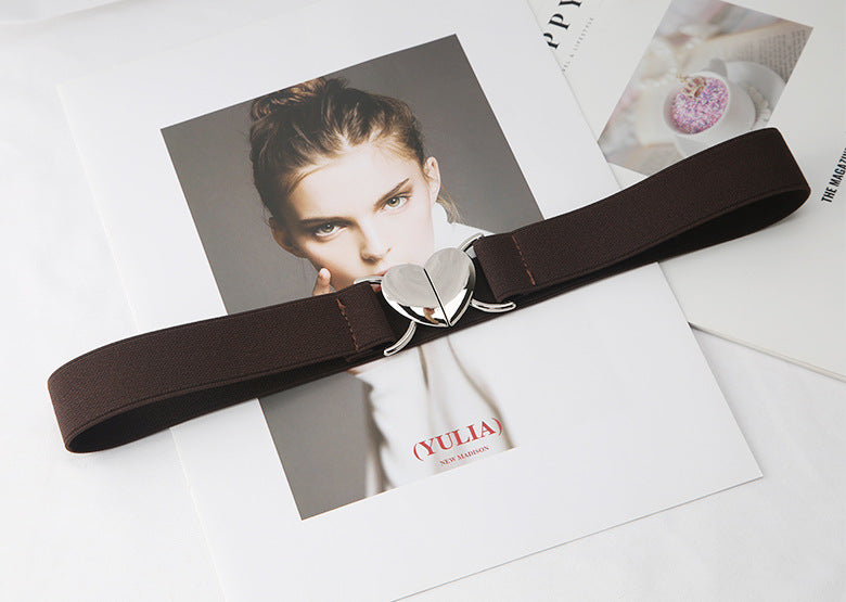 Whoelsale PU Valentine's Day Women's Love Buckle Thin Belt