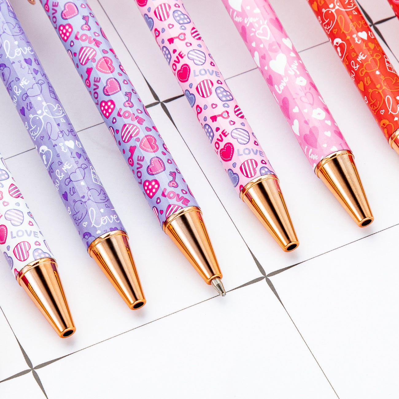 Wholesale of Valentine's Day Metal Action Pens