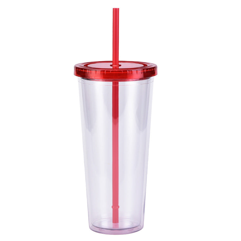 Wholesale  24oz plastic pipette cup creative transparent cold drink cup with lid water cup