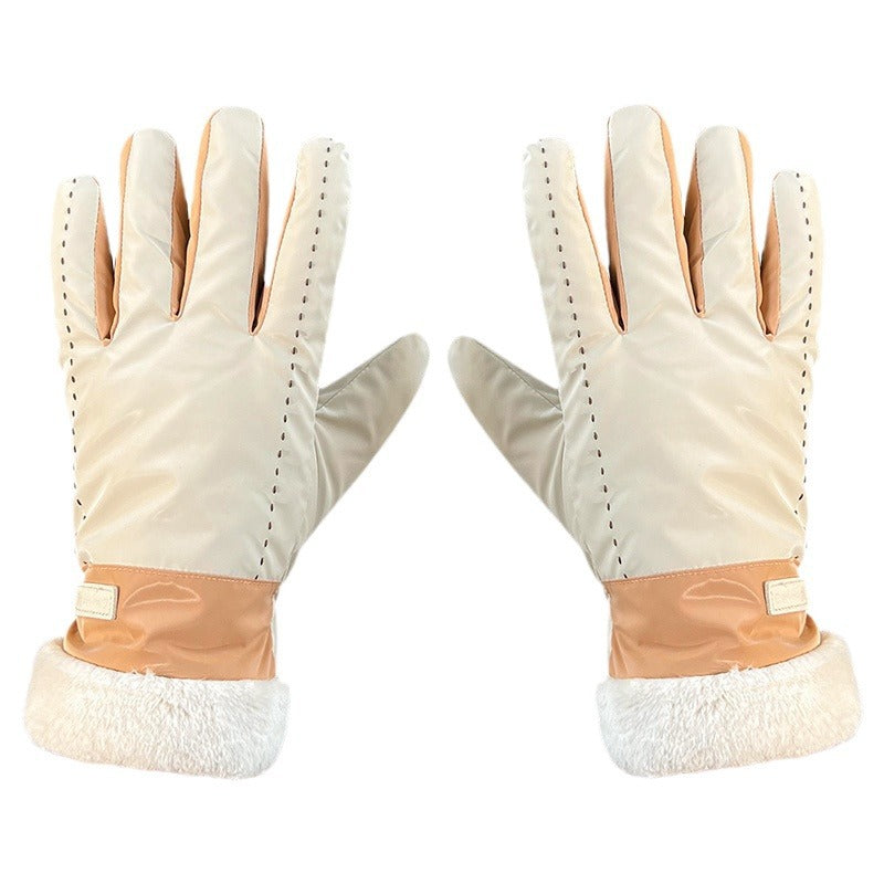 Wholesale Fleece and thickening,  warm,  wind-resistant,  waterproof,  and non-slip gloves