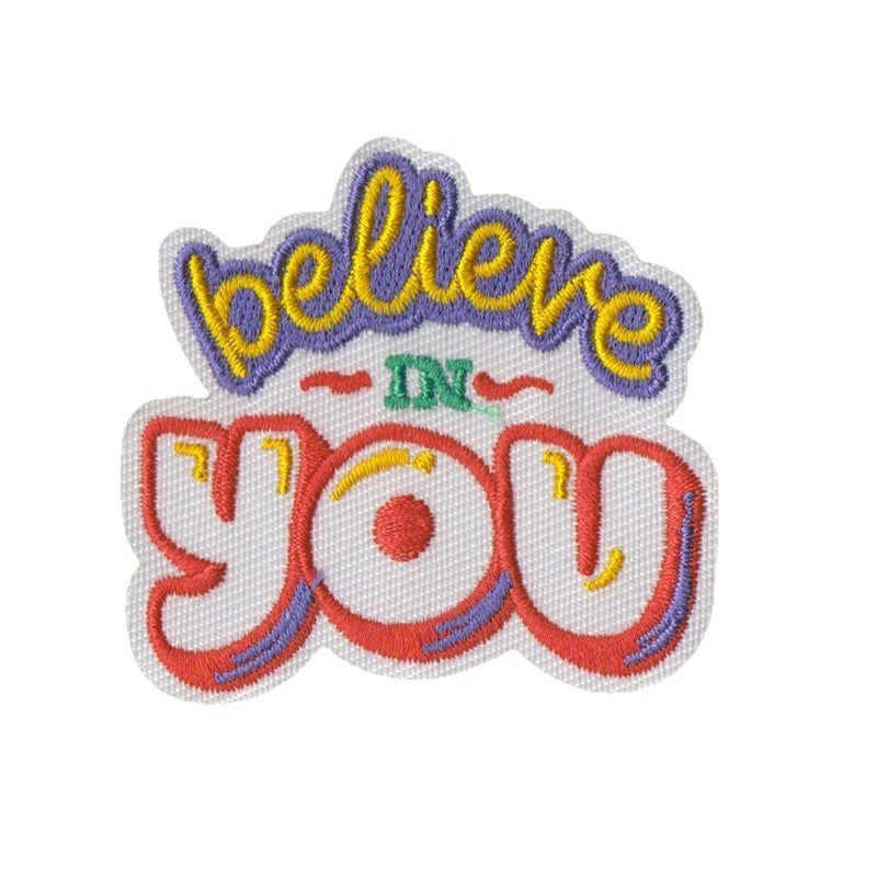 Wholesale Embroidered Inspirational Quote Patches Set 22 Pieces Star Motif Iron On Decorative Fashion Accessory For Coats Gift
