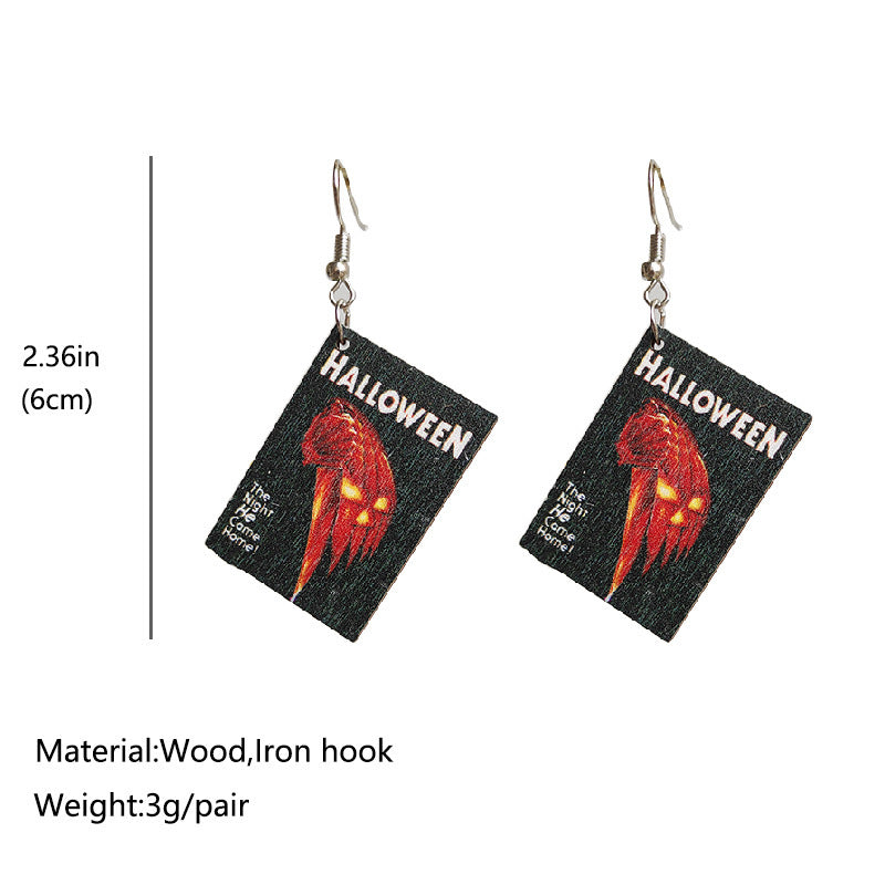 Wholesale Horror  Book Wooden Earrings
