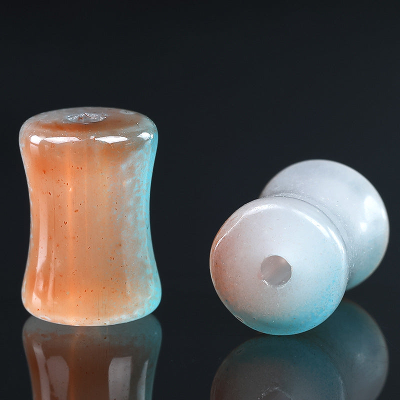 Wholesale 50PCS/PACK Gradient Two-color Bamboo Joint Glass Bead String