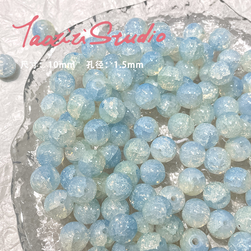 Cuentas de vidrio de ópalo de gradiente roto de 300pcs10mm de 300pcs10mm