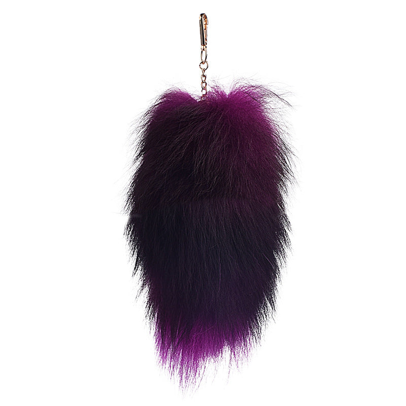 Wholesale of Oversized Fox Hair Pendant Keychains