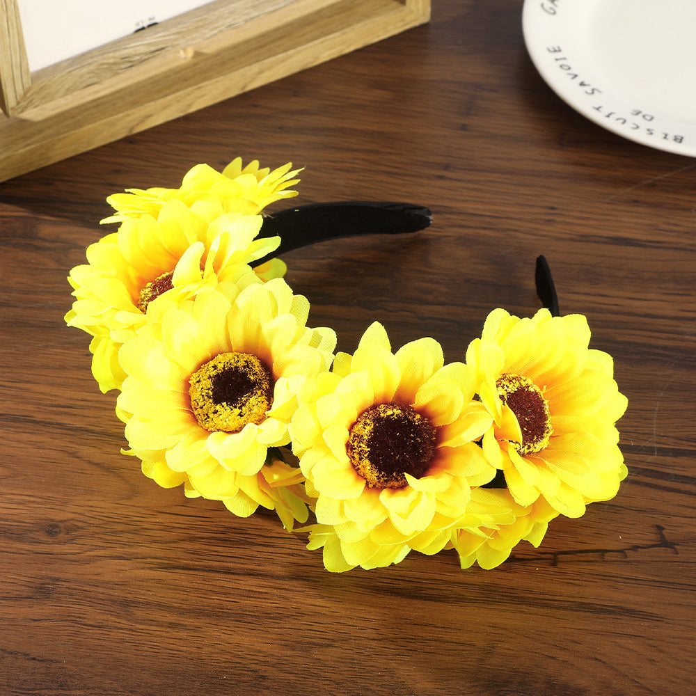 Wholesale Fabric Sun Flower Headband