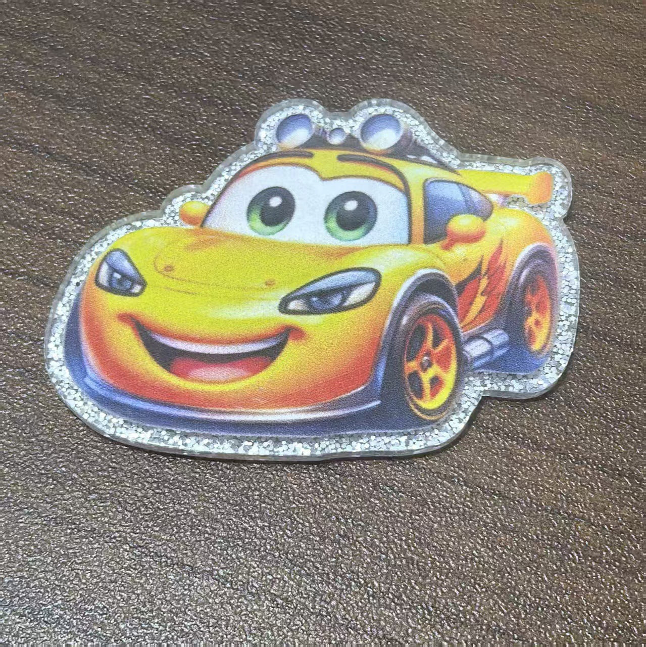 Wholesale 10pcs Glitter Acrylic Cartoon Car