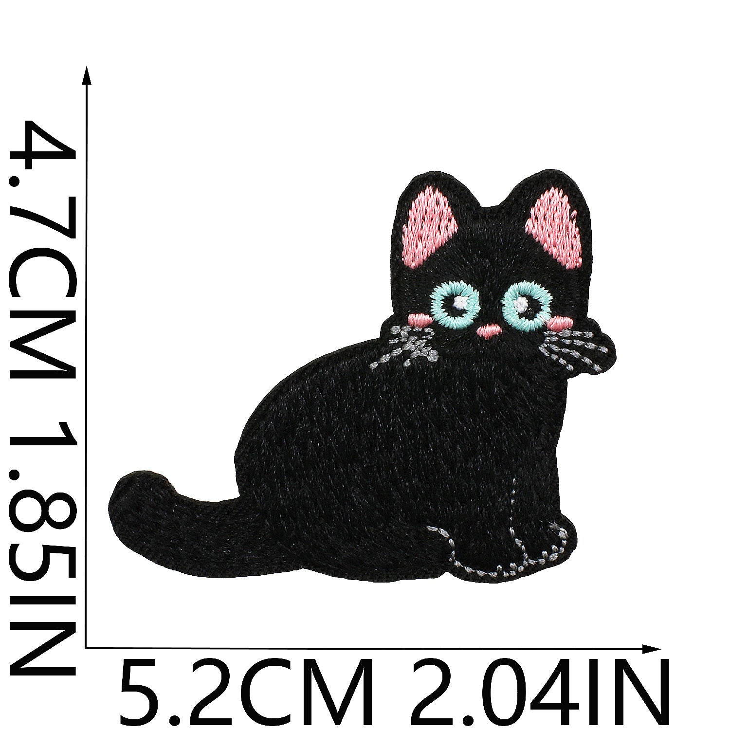 Wholesale Black Cat Series Embroidered Applique  DIY Patches