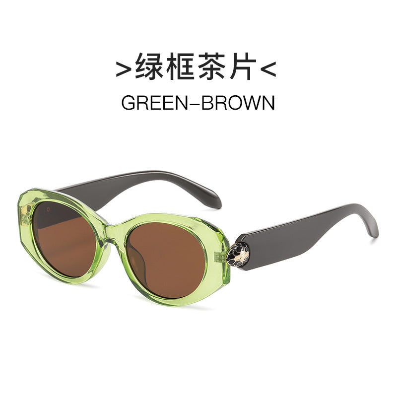 Wholesale Metal snake head oval personality fashion versatile Sunglasses