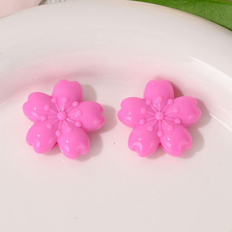 Wholesale 5pcs/pack   Candy-colored flower beads Acrylic Beads