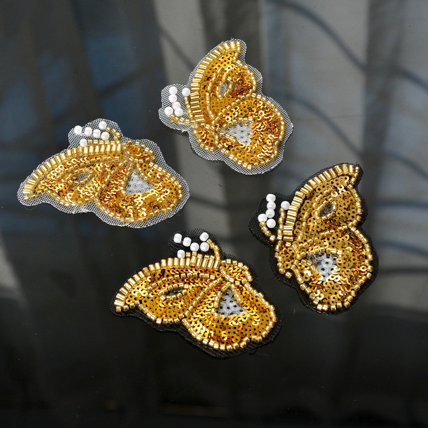 Wholesale Gold Sequin Butterfly Starfish Patch DIY Craft Supply For Clothing Decoration Party And Everyday Use