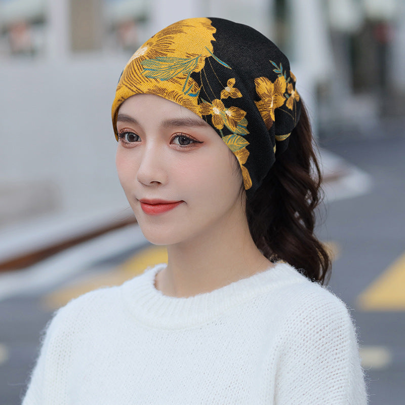 Wholesale Autumn and Winter Cold-proof and Warm Multifunctional Knitted Scarf Pullover Imitation Cashmere Hat
