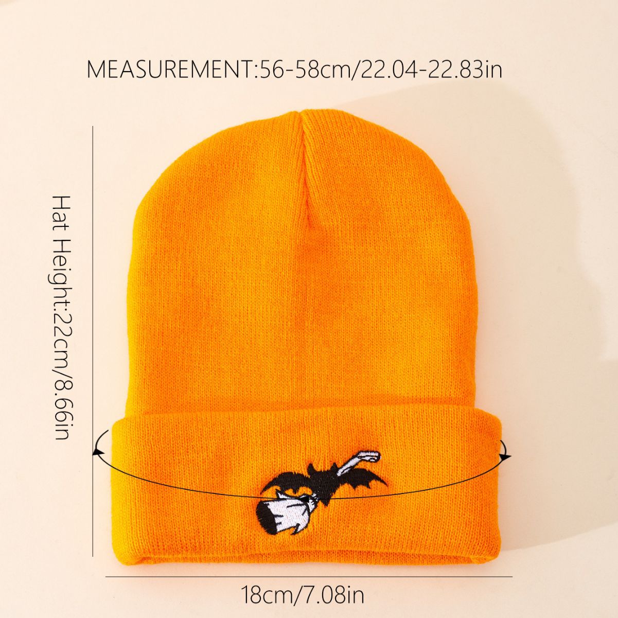 Wholesale Halloween Orange Cartoon Knitted Wool Hat