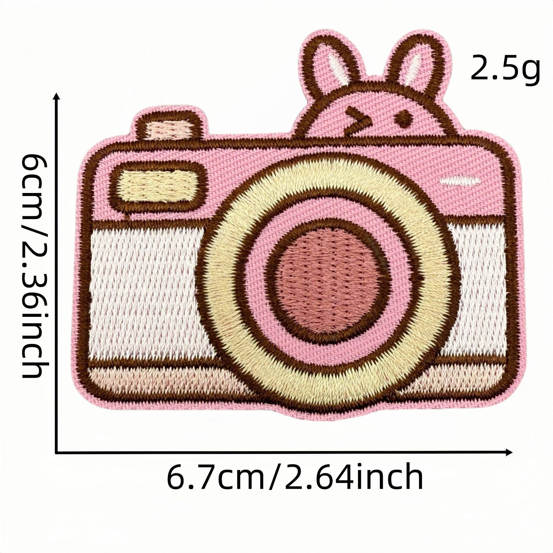 Wholesale Trendy Cartoon Camera Embroidered Iron On Patches For Clothing Decoration DIY Accessory