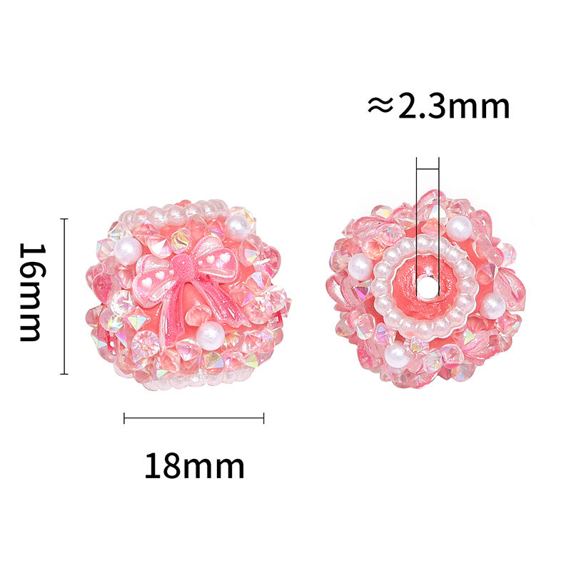 Wholesale 5pcs Loose Acrylic Flower Beads - Luxurious and Versatile