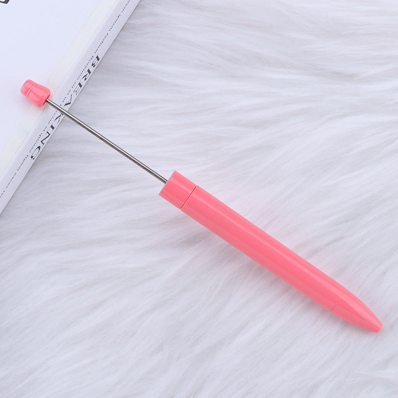 Wholesale 5pcs Beadable Pens Simple Plastic DIY Pen Office Supplies
