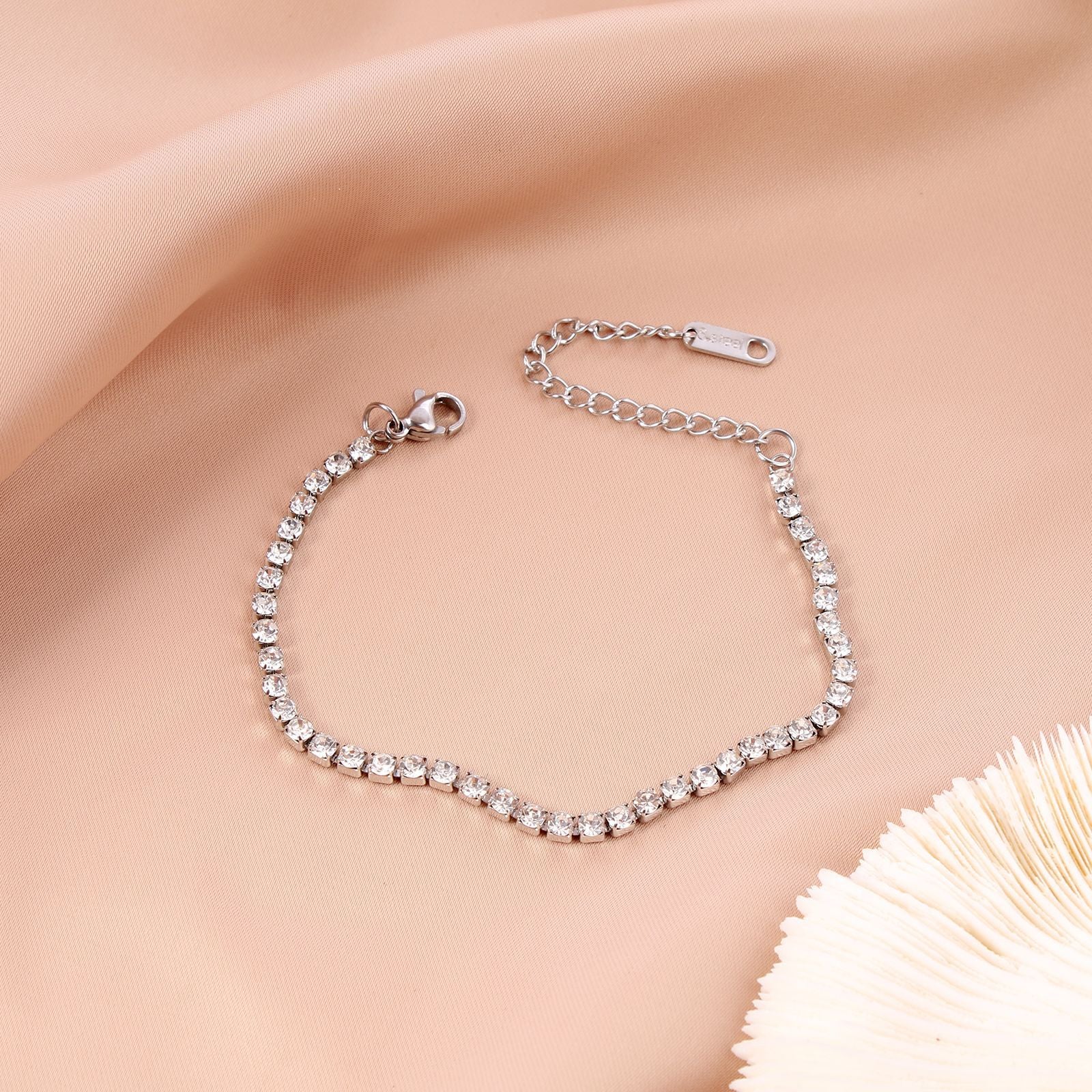 Wholesale Stainless steel zircon diamond cool style bracelet