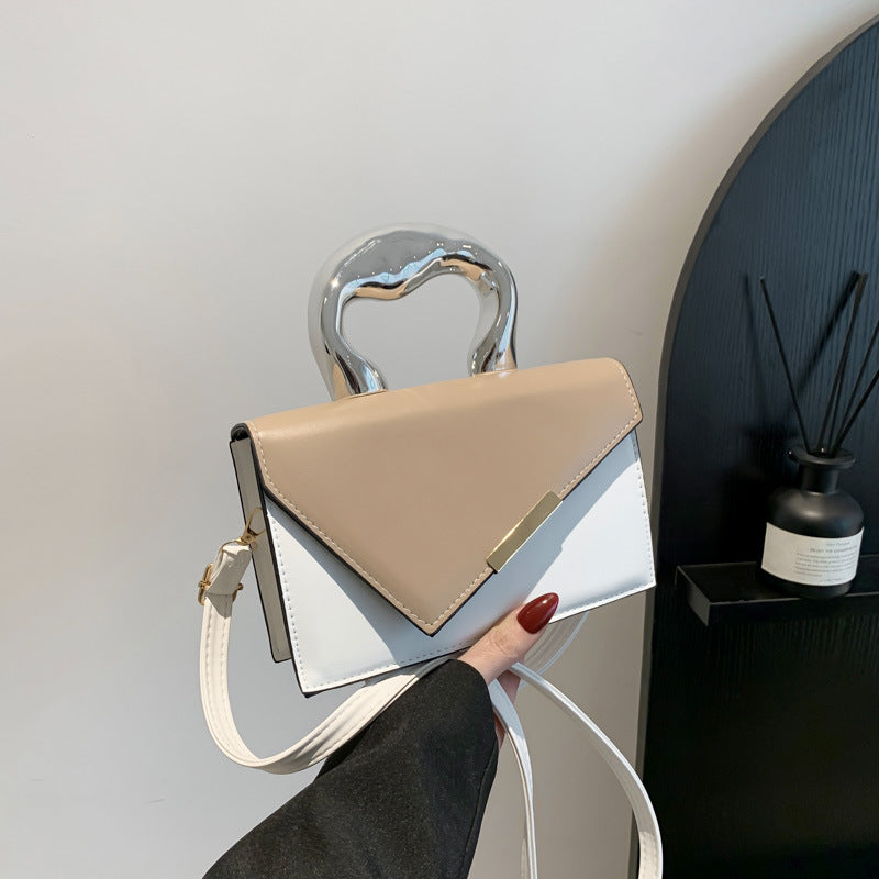 Wholesale Fashion Colorblock Casual Simple Crossbody Metal Shoulder Bag