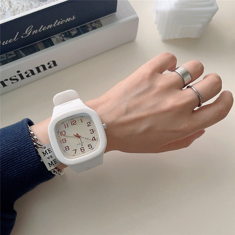 Wholesale Square Quartz Watch Simple Plastic Electric Watch