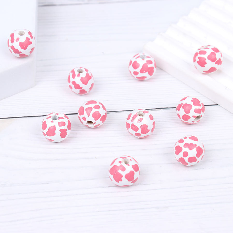 Wholesale 20pcs Animal Loose Bead Hemp Rope Tassel Wood Bead Skewers