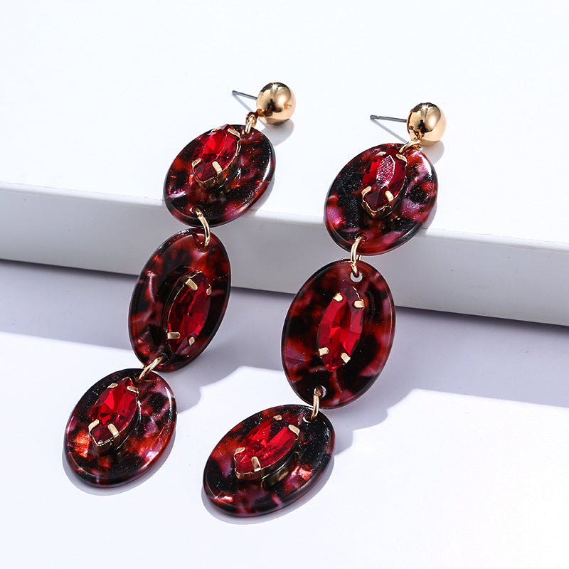 Pendientes al por mayor de diamantes acrílicos