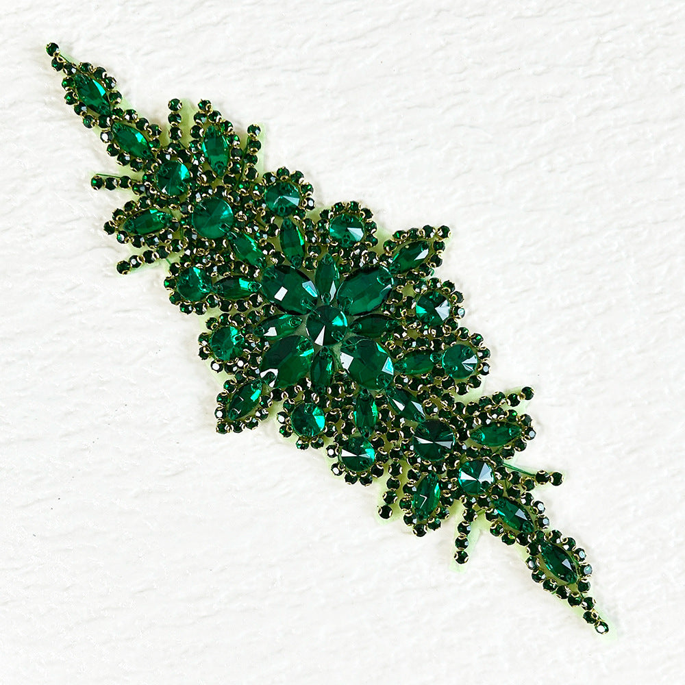 Wholesale Hand sewn bead rhinestone hot melt adhesive patch