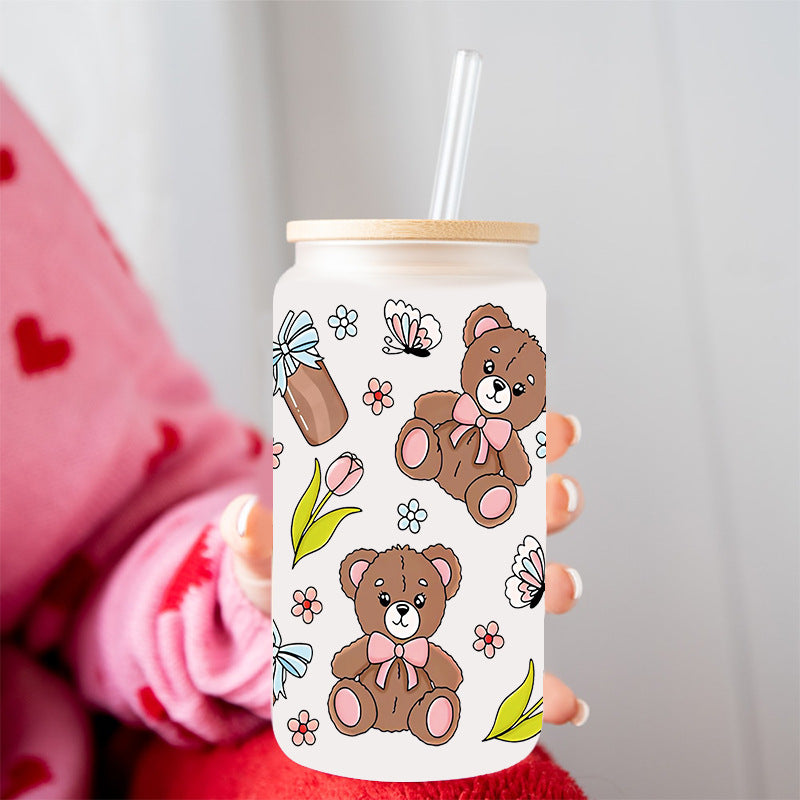 Wholesale Crystal Sticker 16oz Cup UV DTF Wraps 16oz Cup UV DTF Wraps