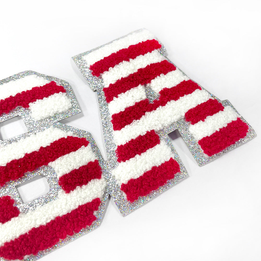 Wholesale Towel Embroidery Patch 28Cm USA Stars Stripes Applique For Coats Casual DIY Accessory