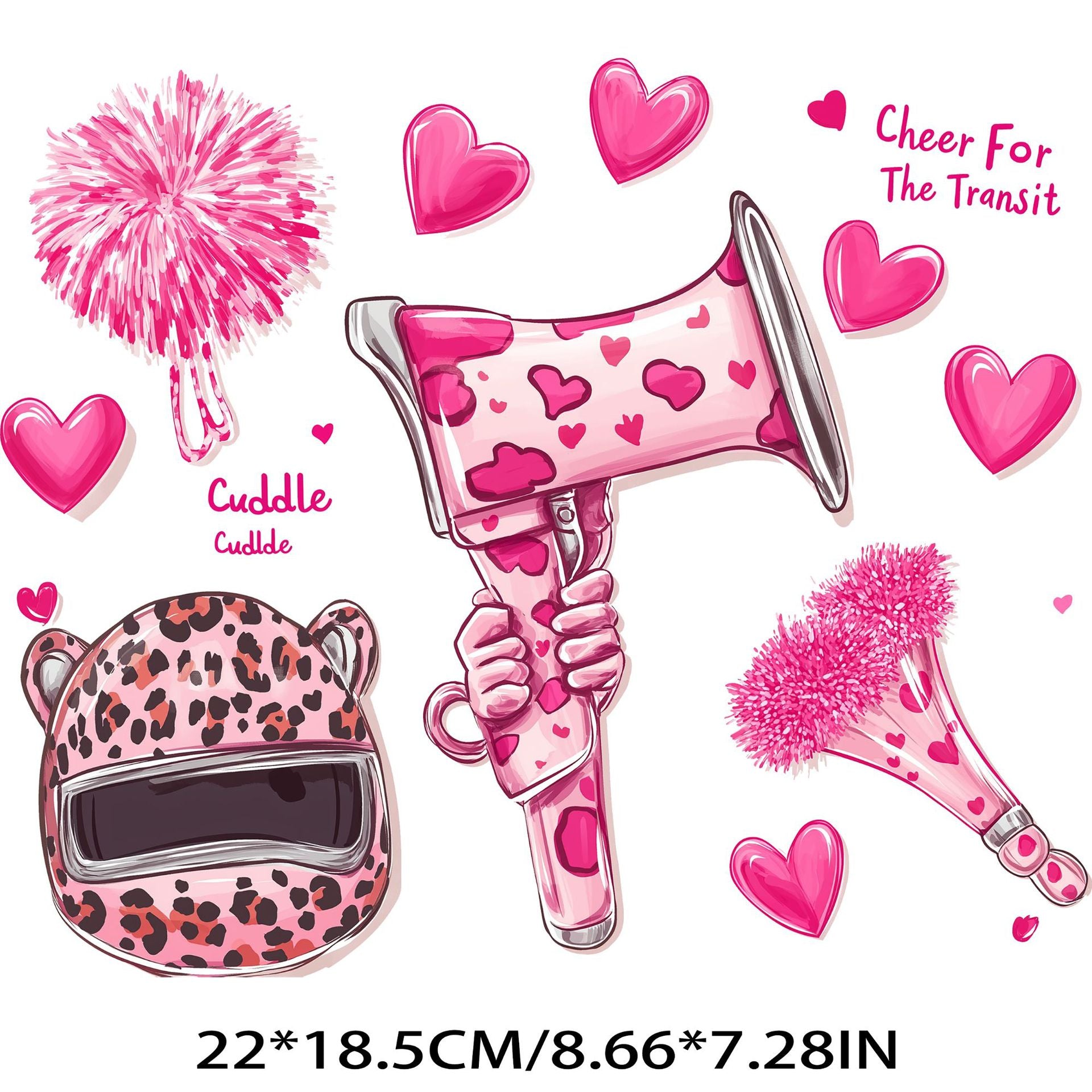 Wholesale 10pcs Pink Valentine' s Day UV DTF Ready to Press Transfers Wraps