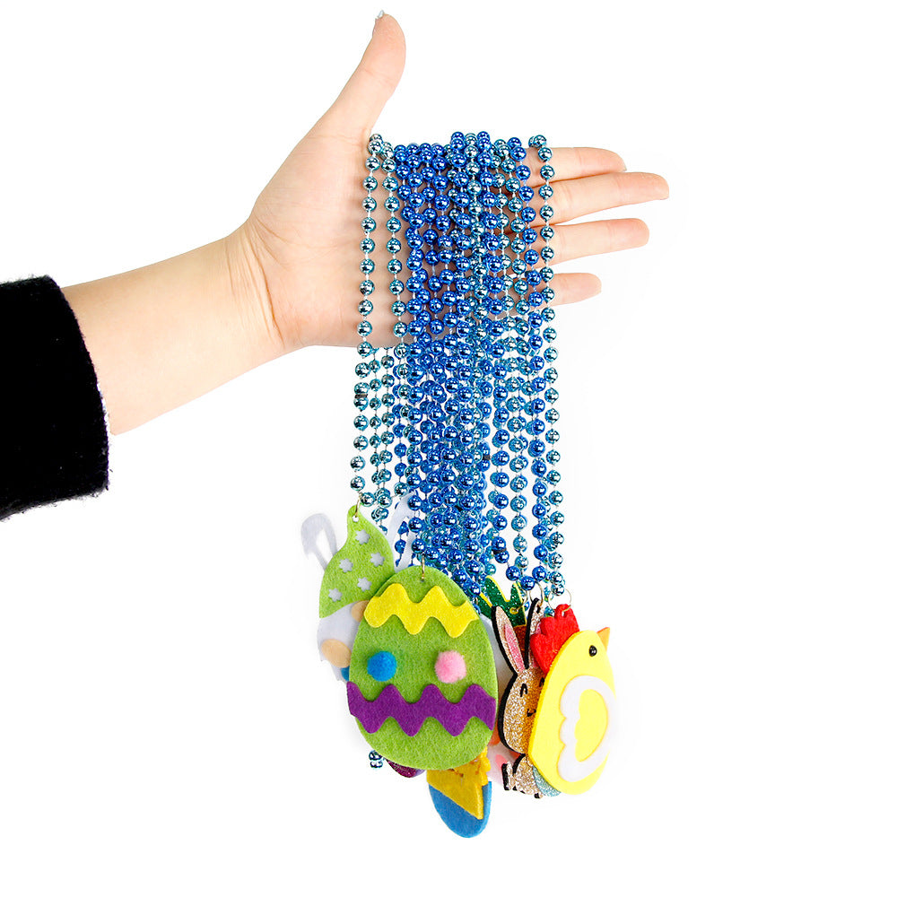 Wholesale  Easter Necklace Children' s Spring Rabbit Egg Necklaces