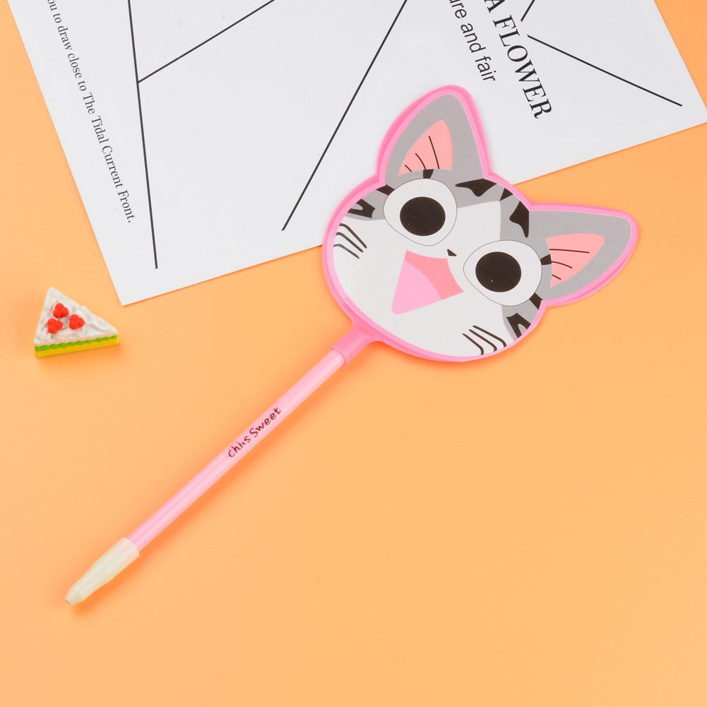 Wholesale Plastic Cartoon Cat Fan Gel Pen