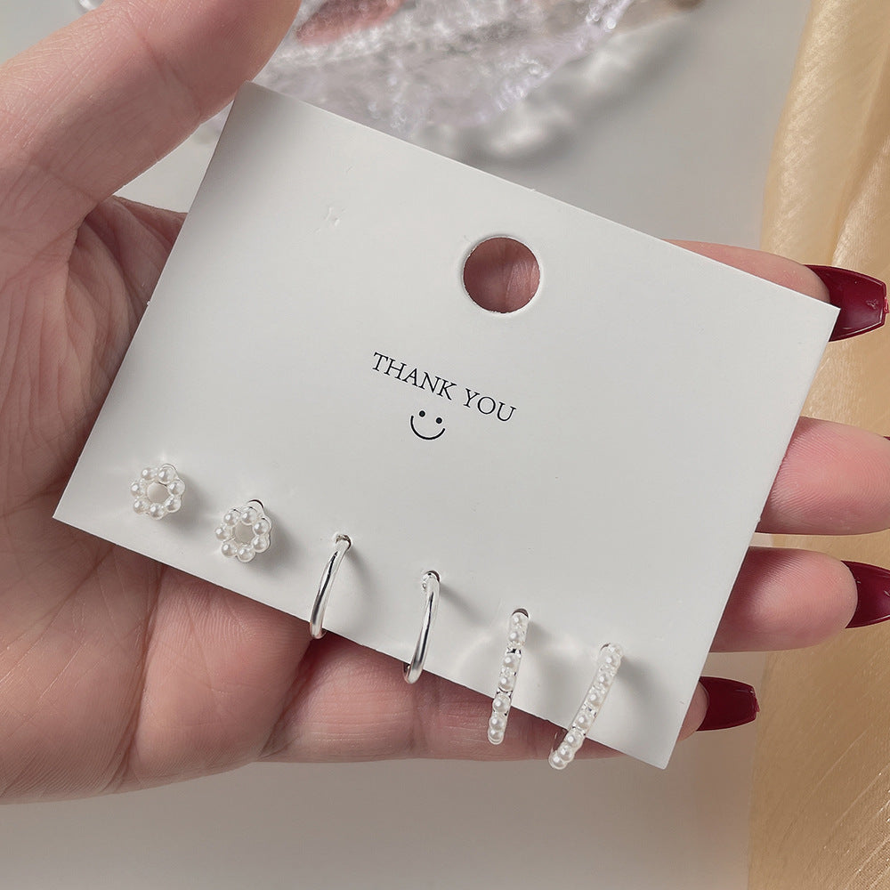 Wholesale S925 Silver Needle Geometric C Ring Circle Alloy Earrings