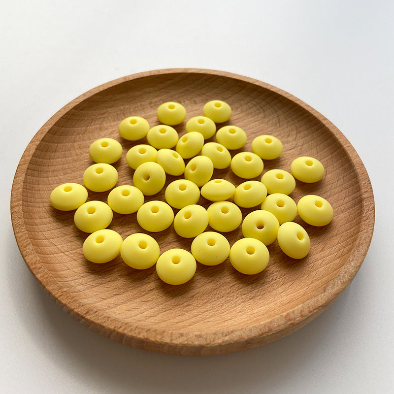 Wholesale 100pcs 12MM DIY Abacus Beads Silicone Small Spacer Beads