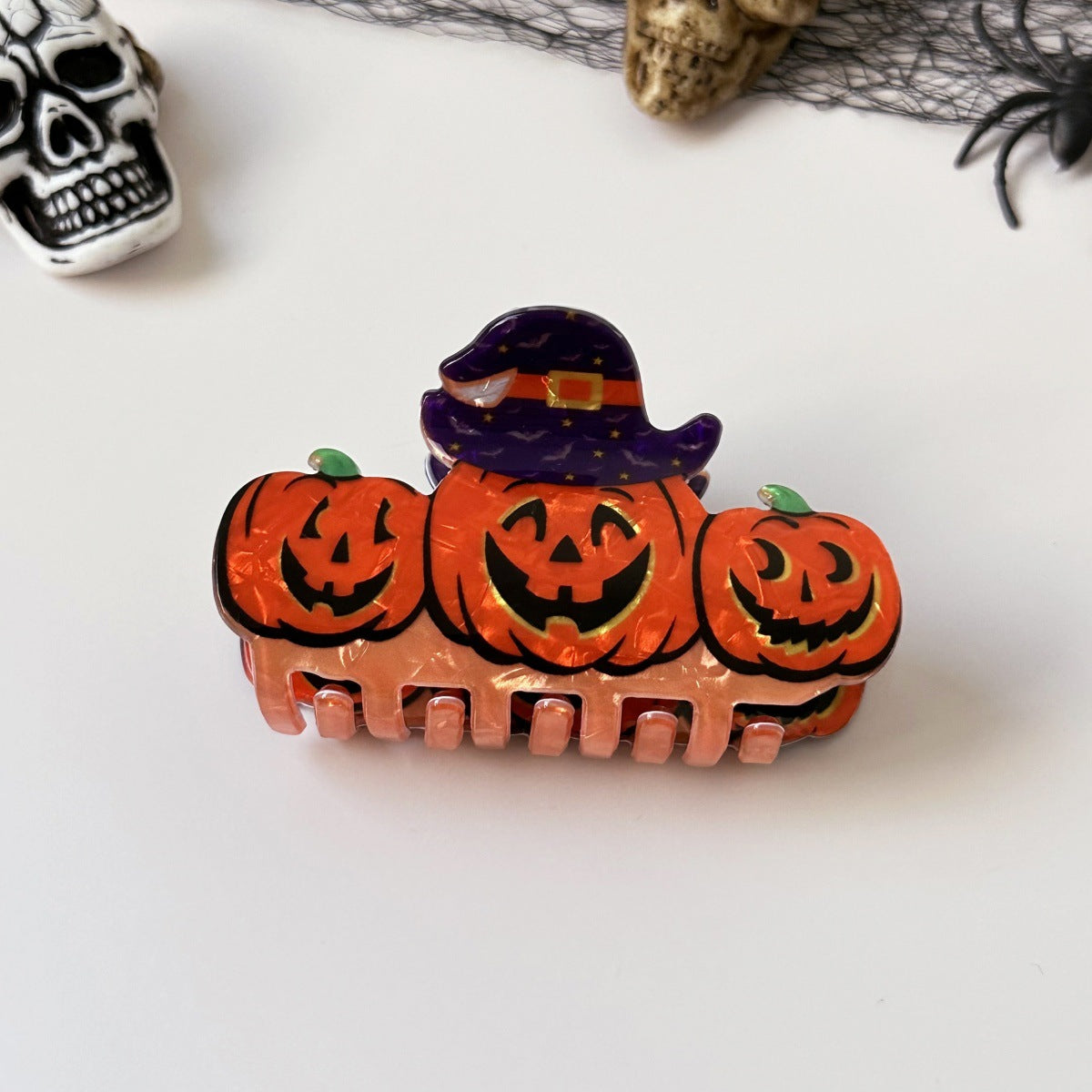 Wholesale  hairpin with funny pumpkin head and black cat