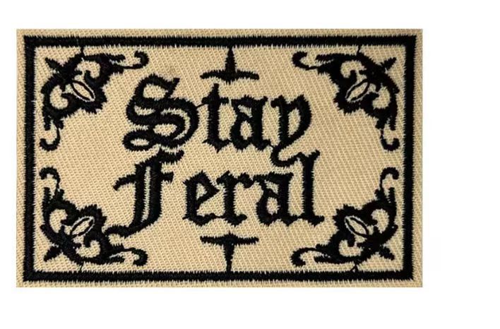 Wholesale Chic Retro Text Embroidered Patch With Iron On Backing Cowgirl Mama Stay Feral Excuse For Coat Craft And Fashion Accessory Resale