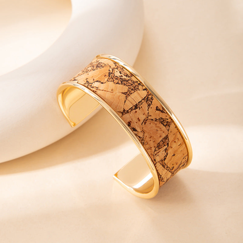 Wholesale Graffiti Cartoon flower Wide Edge Open Bracelet