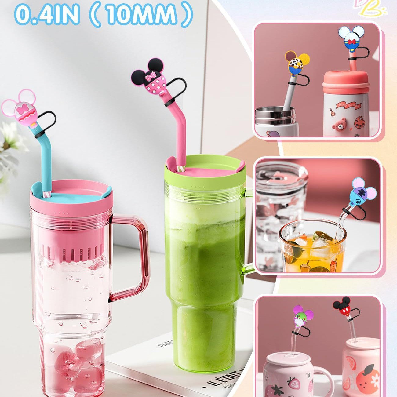 Wholesale Cartoon 3D Soft Rubber Straw Cap OLY Exclusive