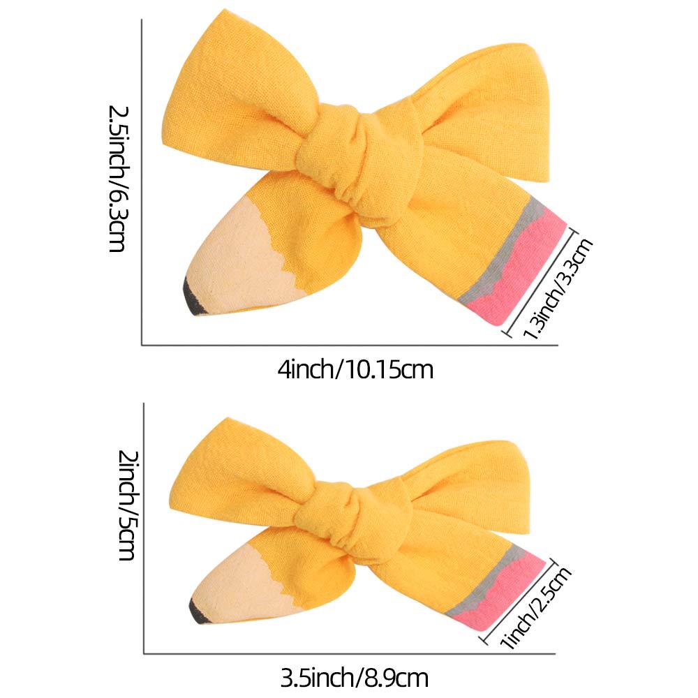 Wholesale Fabric Return To School Season Boutique Kindergarten Hair Accessories