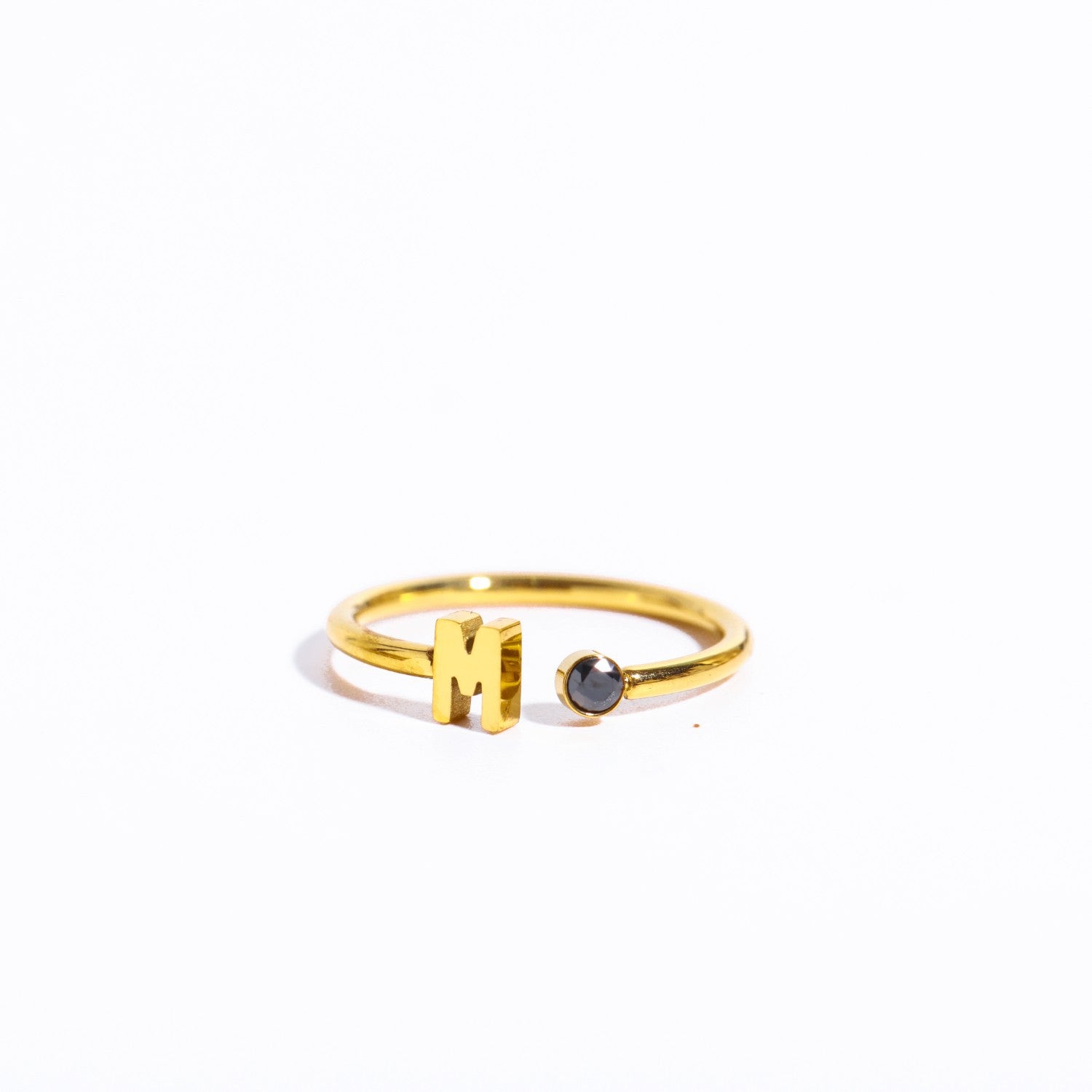 Titanium acero al por mayor 26 letras anillo abierto