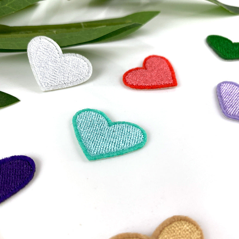 Wholesale Polyester Embroidered Heart Patch For Clothing Bags Shoes And DIY Accessories